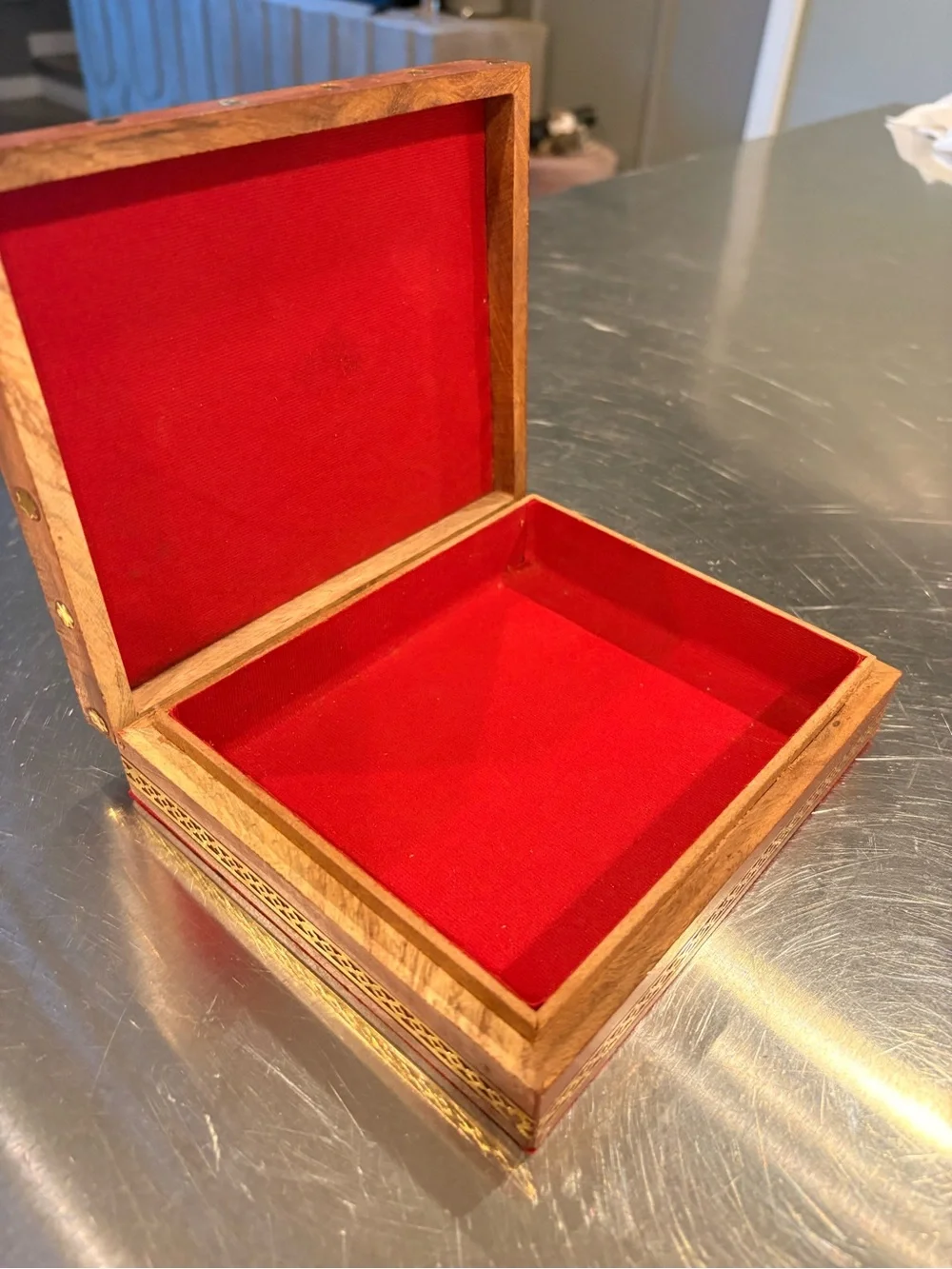 Handcrafted Wooden Elephant Keepsake Box Purchased in Indiana